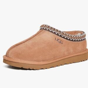 UGG Tan Suede Slip-On Mule with Woven. Tasman li slipper